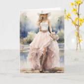 Stetson & Lace Wedding: Rose Radiance Karte (Gelbe Blume)