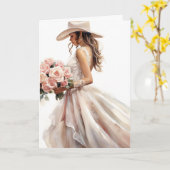 Stetson & Lace Wedding: Rustikale Rose Karte (Gelbe Blume)