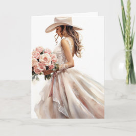Stetson & Lace Wedding: Rustikale Rose Karte