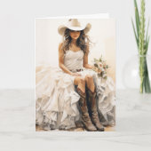 Stetson & Lace Wedding: Sunset Bloom Bride Karte (Vorderseite)