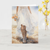 Stetson & Lace Wedding: Western Whispers Karte (Gelbe Blume)