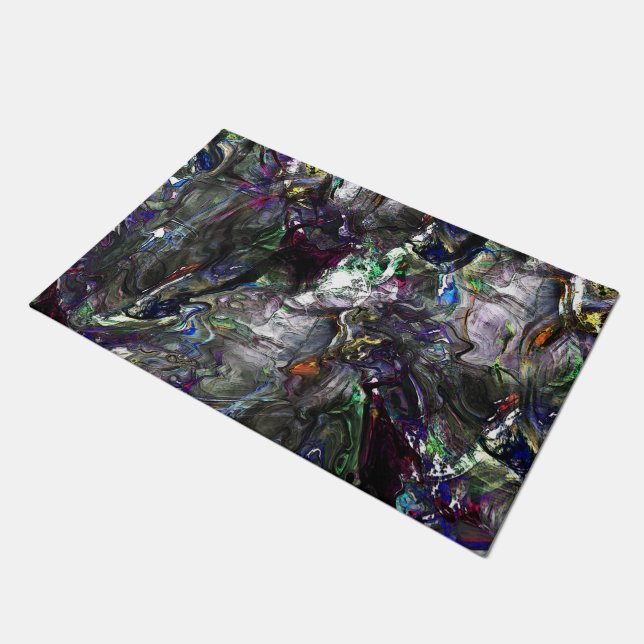 Stettete "schwere Farben" überlagern sich in Misch Fußmatte (Schrägansicht)