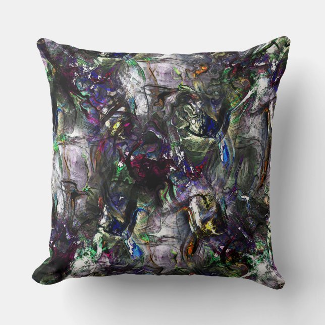 Stettete "schwere Farben" überlagern sich in Misch Kissen (Vorderseite)