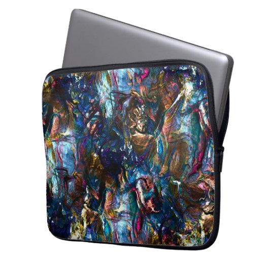 Stettete "schwere Farben" überlagern sich in Misch Laptopschutzhülle (Vorderseite Links)