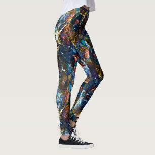 Stettete "schwere Farben" überlagern sich in Misch Leggings