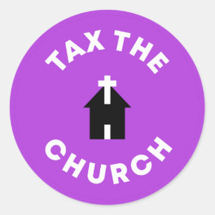 Steuer auf die Kirche Runder Aufkleber