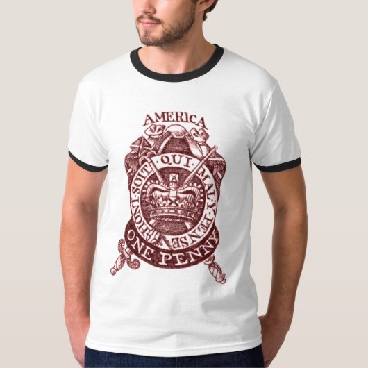 Steuer-Briefmarken-T - Shirt 1765 (Vorderseite)