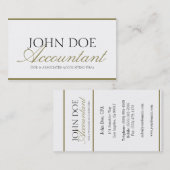 Steuer-Buchhalter CPA-Buchhalter-Goldskript u. Visitenkarte (Vorne/Hinten)