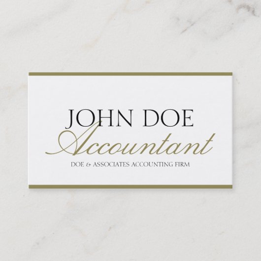 Steuer-Buchhalter CPA-Buchhalter-Goldskript u. Visitenkarte (Vorderseite)