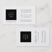 Steuer-Buchhalter-Kopf-Schuss-Goldpapier Visitenkarte (Vorne/Hinten)