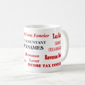 Steuer-Buchhalter-Spitznamen - lustige Kaffeetasse (VorderseiteRechts)