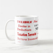 Steuer-Buchhalter-Spitznamen - lustige Kaffeetasse (Links)