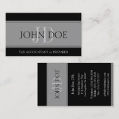 Steuer-Buchhalter Stripes d-Grau Visitenkarte (Vorne/Hinten)