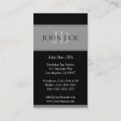 Steuer-Buchhalter Stripes d-Grau Visitenkarte (Rückseite)