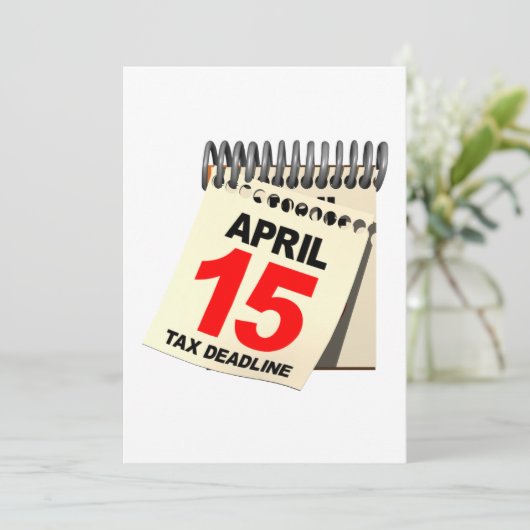 Steuer-Frist Einladung (Stehend Vorderseite)