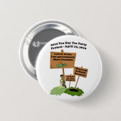Steuer-Tagestee-Party-Protest-Knopf Button (Vorne & Hinten)