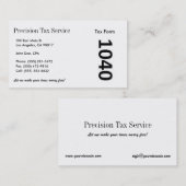 Steuer-Vorbereitung W/W Visitenkarte (Vorne/Hinten)