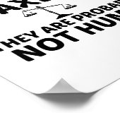 STEUERABGABE NICHT MENSCHLICH POSTER (Ecke)