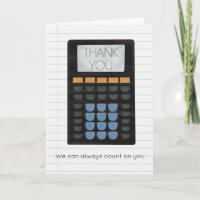 Steuerberater CPA Math Lehrer Danke Karte