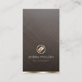 Steuerberater Gold-Dollar-Tag-Symbol für gebürstet Visitenkarte