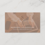 Steuerberater-Monogramm-Buchhalter-QR Visitenkarte (Vorderseite)
