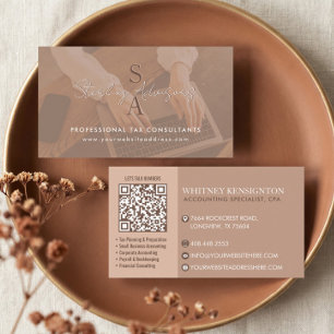 Steuerberater-Monogramm-Buchhalter-QR Visitenkarte