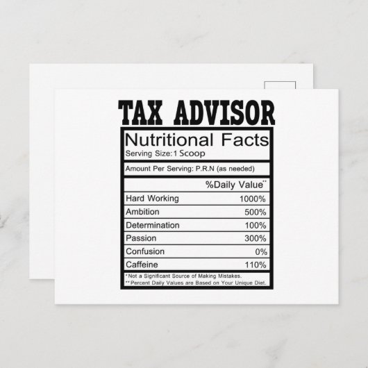 Steuerberater Postkarte (Vorne/Hinten)