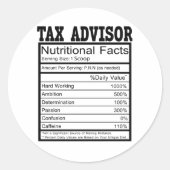 Steuerberater Runder Aufkleber (Vorderseite)