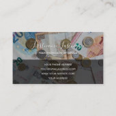 Steuerberater und Finanzexperten zahlen Geld, aber Visitenkarte (Rückseite)