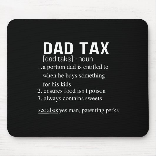 Steuerbescheid Vater - Definition Vatertag 3 Mousepad (Vorne)