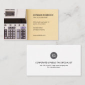 Steuerbuchhalter | Additionsmaschine Visitenkarte (Vorne/Hinten)