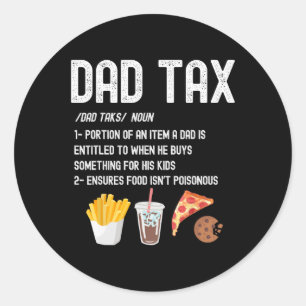 Steuerdefinition Funny Vathers Day Daddy Spaß Vate Runder Aufkleber
