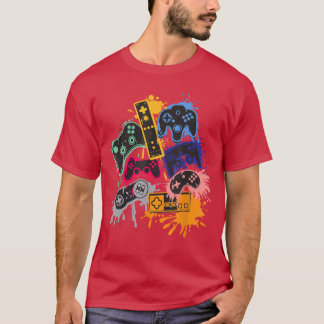 Steuere alle Dinge Videospiel-Controller-T-Shirt M T-Shirt
