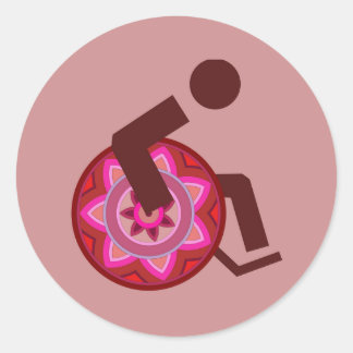 STEUERELLE FÜR VERSCHIEDENE KLEINE PERSONEN RUNDER AUFKLEBER