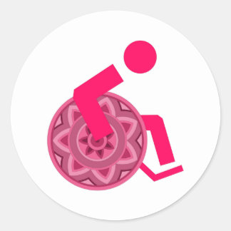 STEUERELLE FÜR VERSCHIEDENE KLEINE PERSONEN RUNDER AUFKLEBER