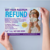 Steuererklärungs- (Bearbeiter) Rückerstattungsflye Flyer (Hand)