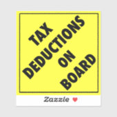 Steuerermäßigung an Bord von lustig gelbem Diamant Aufkleber (Blatt)