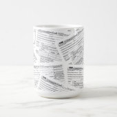 Steuerformulare für Einkommen Kaffeetasse (Mittel)