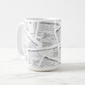 Steuerformulare für Einkommen Kaffeetasse (Vorderseite Links)