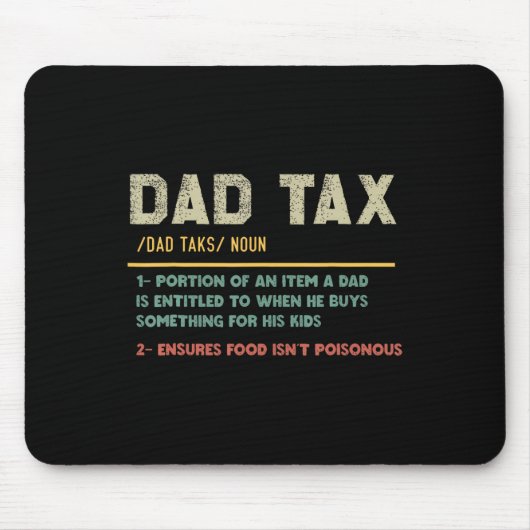 Steuerliche Definition Funny Vatertag Vater Joke Mousepad (Vorne)