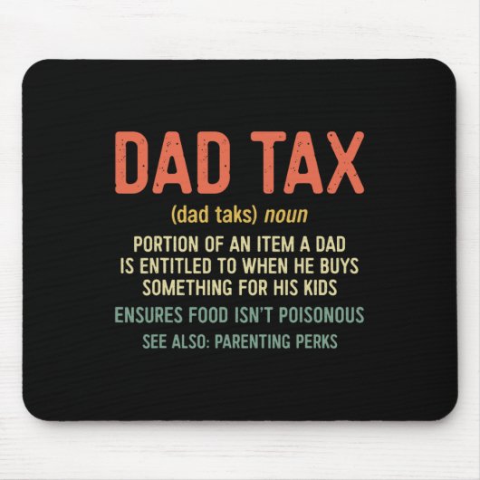 Steuerliche Definition Vatertag Shirt 2 Mousepad (Vorne)