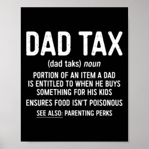 Steuerliche Definition Vatertag Shirt Poster