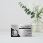 Steuerliche Vorbereitung Steuererklärung Foto Visitenkarte (Stehend Vorderseite)