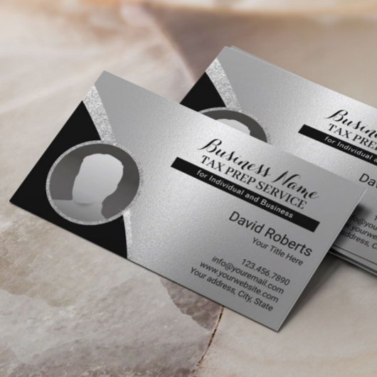 Steuerliche Vorbereitung Steuererklärung Foto Visitenkarte