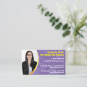 Steuerliche Vorbereitung (Vorbereitung) Foto-Visit Visitenkarte (Stehend Vorderseite)