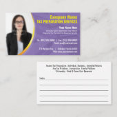 Steuerliche Vorbereitung (Vorbereitung) Foto-Visit Visitenkarte (Vorne/Hinten)