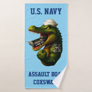 Steuermann des US Navy-Angriffsboots Badehandtuch