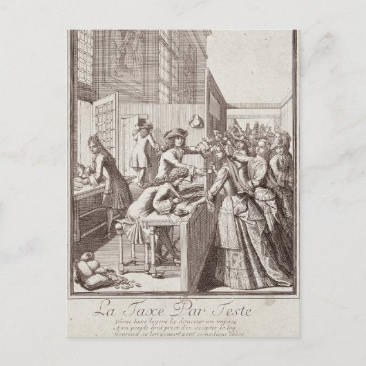 Steuern, 1709 postkarte (Vorderseite)