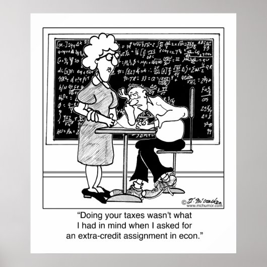 Steuern des Lehrers für zusätzliche Kredite Poster (Vorne)