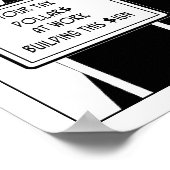 Steuern $ Dieses Zeichen gebaut Poster (Ecke)